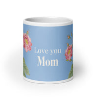 White glossy mug - love you Mom