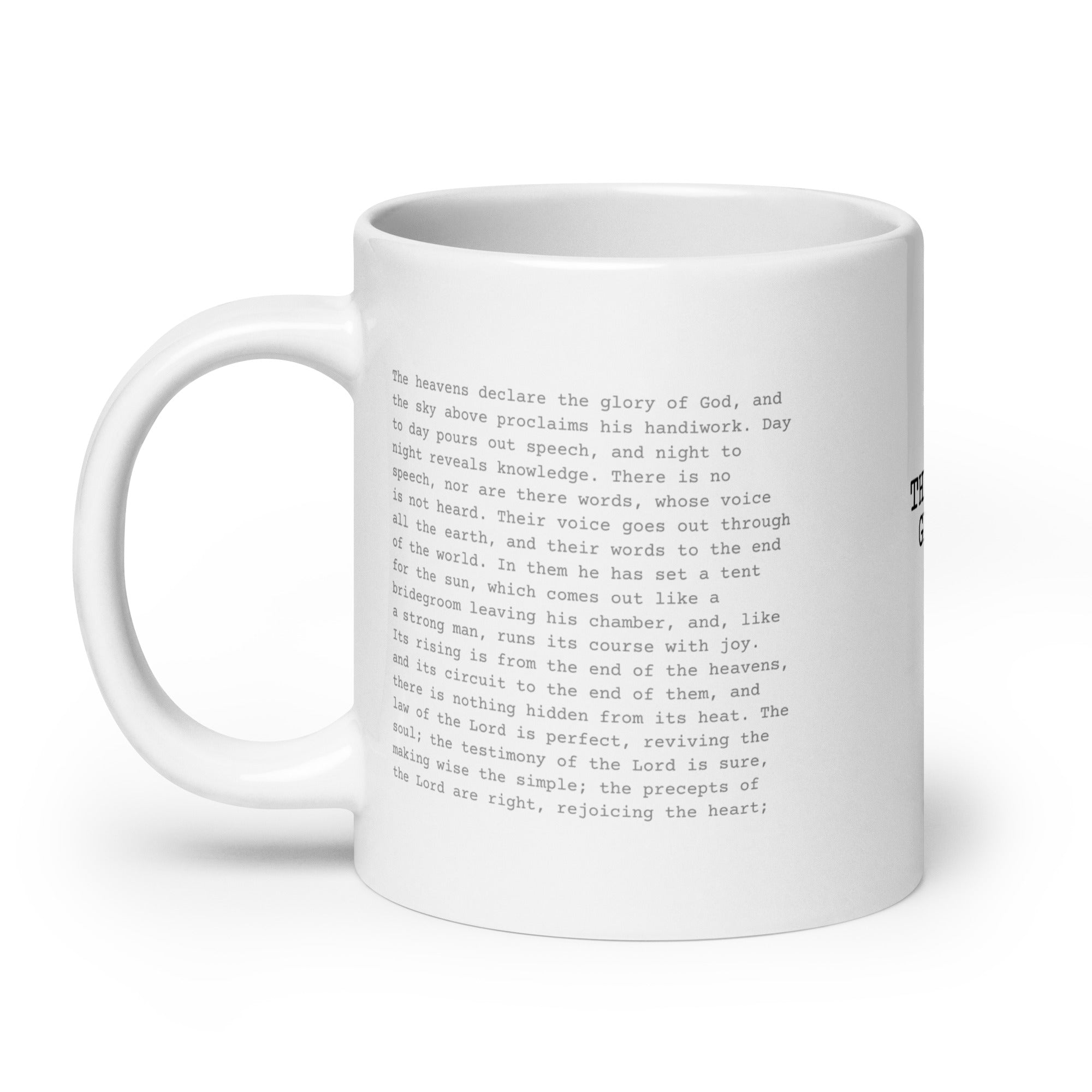 White glossy mug - Psalm 19