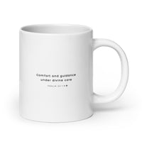 White glossy mug -  Psalm 23:1-6