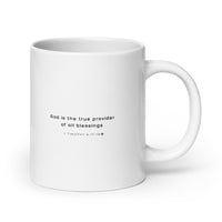 White glossy mug - 1 Timothy 6:17-19