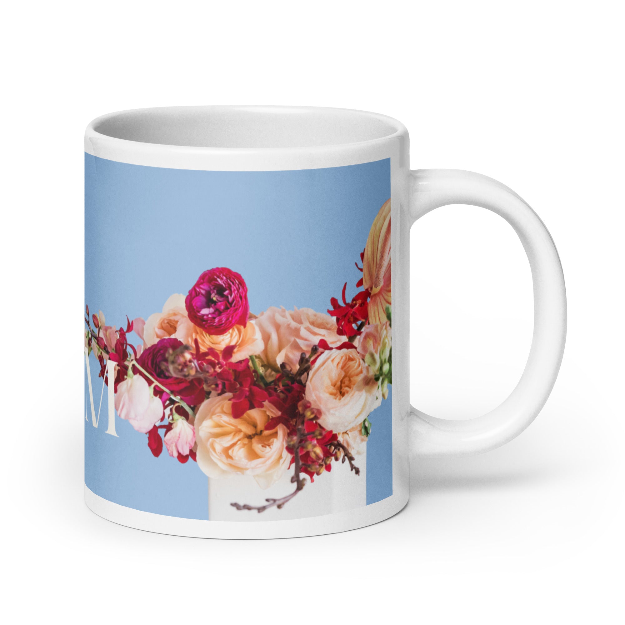 White glossy mug - love you Mom