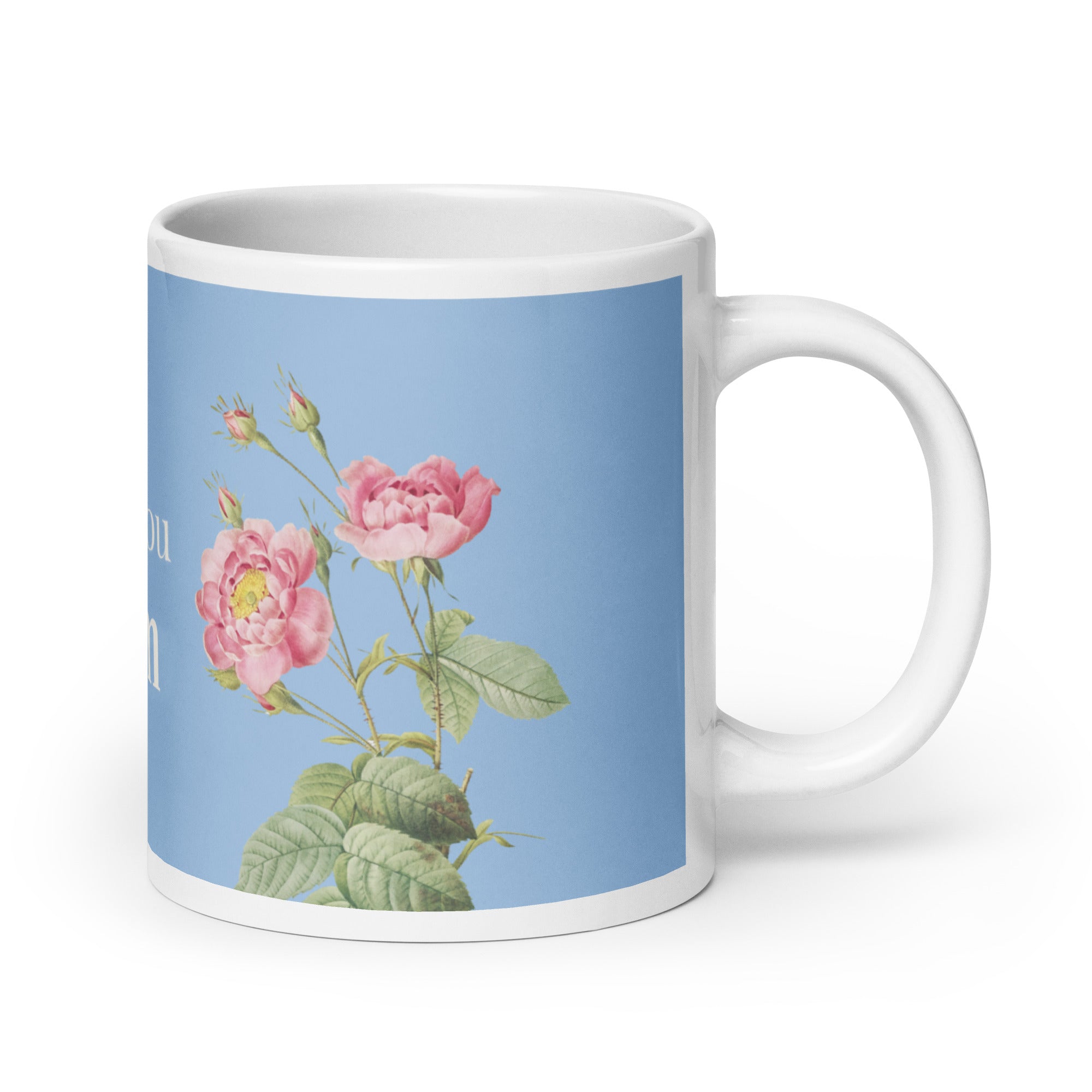 White glossy mug - love you Mom